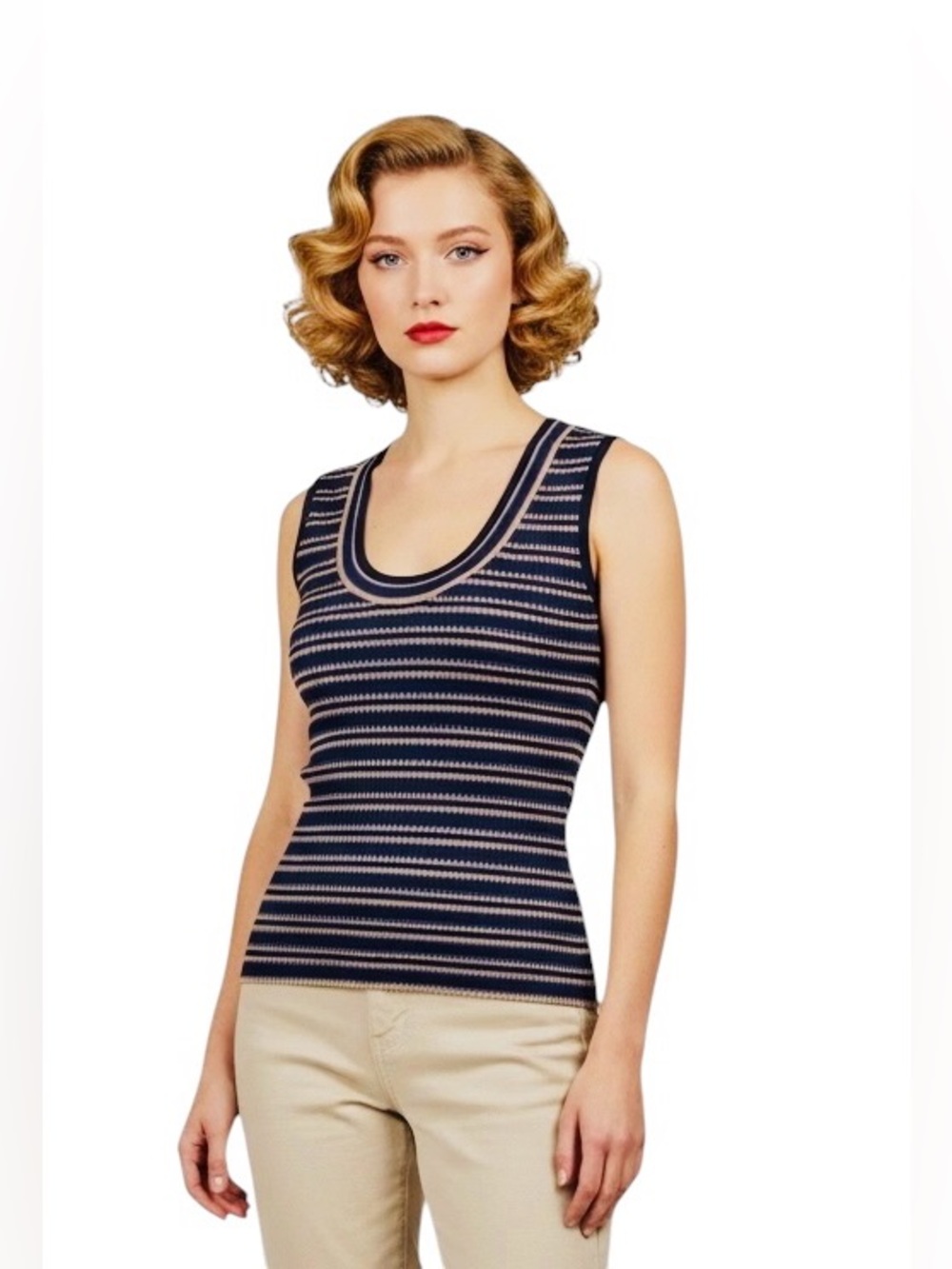 THEORY NEW RIBBED TANK TOP.